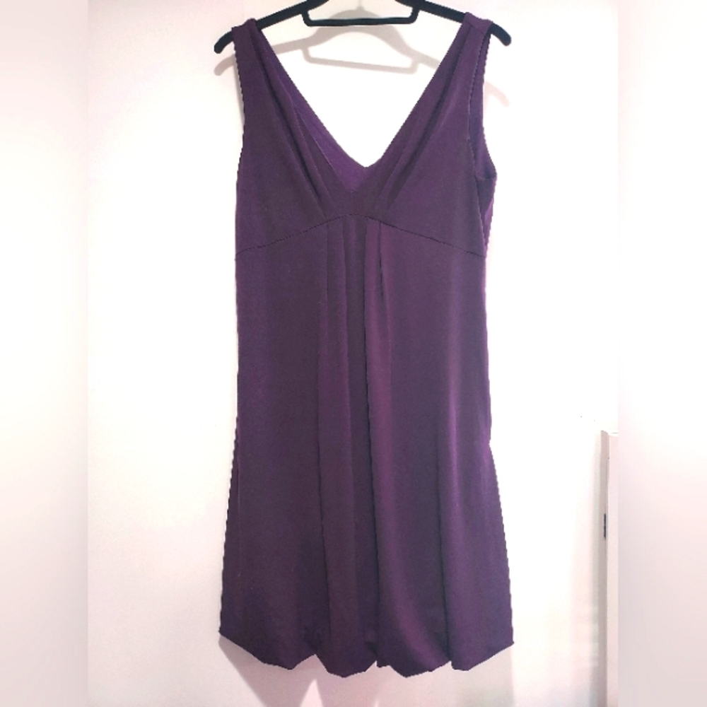 Purple Mini V-Neck Dress